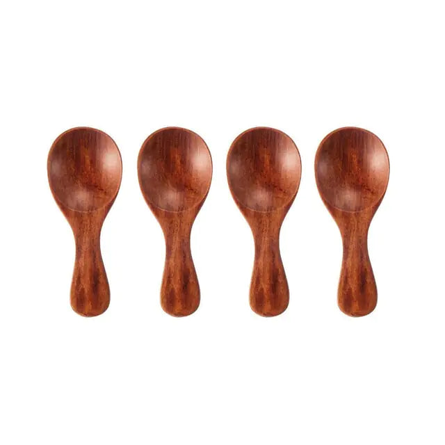 4-Piece Handcrafted Mini Wooden Spoons Set