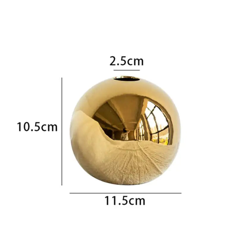 Radiant Gold Sphere Vase