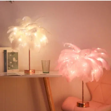 Soft Glow Feather Lamp- Remote control