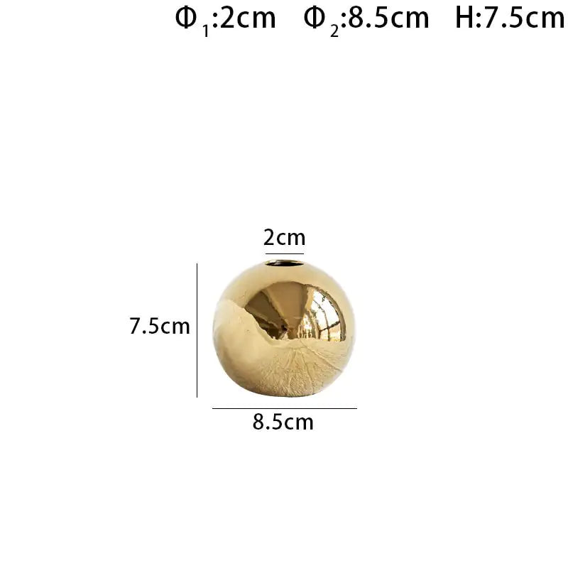 Radiant Gold Sphere Vase