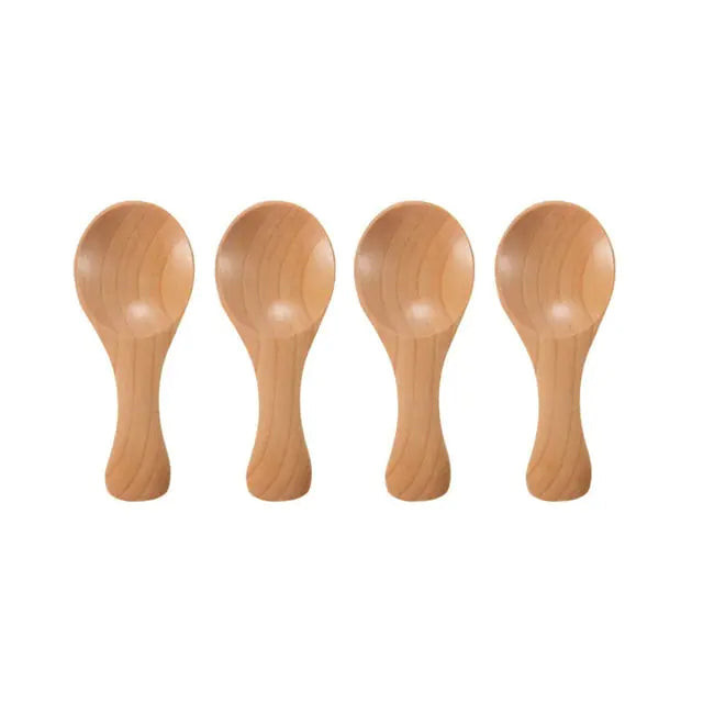 4-Piece Handcrafted Mini Wooden Spoons Set