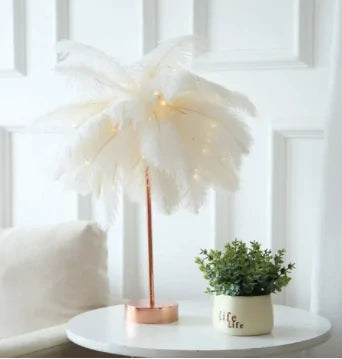 Soft Glow Feather Lamp- Remote control