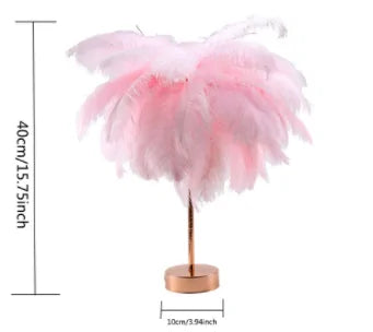 Soft Glow Feather Lamp- Remote control